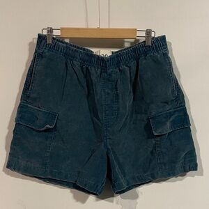 BDG Men's Blue Corduroy Cargo Shorts